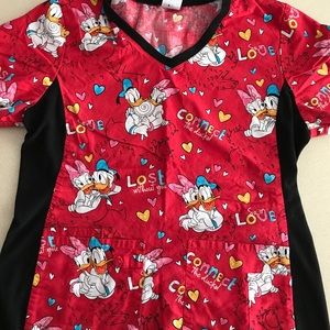 Donald Duck scrub top